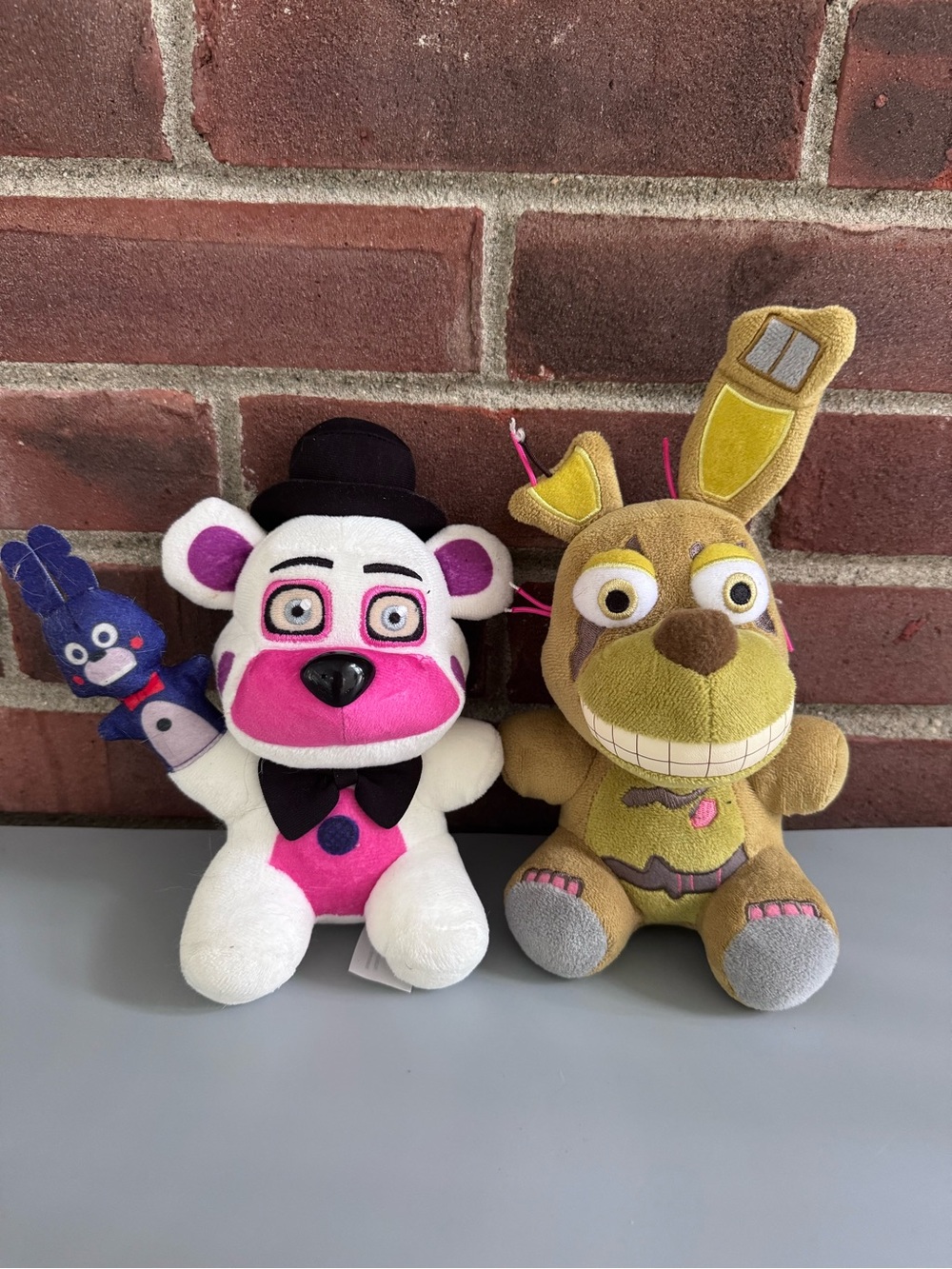 Five Nights at Freddy’s Funko Plush Lot Of 2 Funtime Freddy Bon Bon & Springtrap